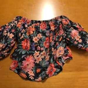 Floral off the shoulder top